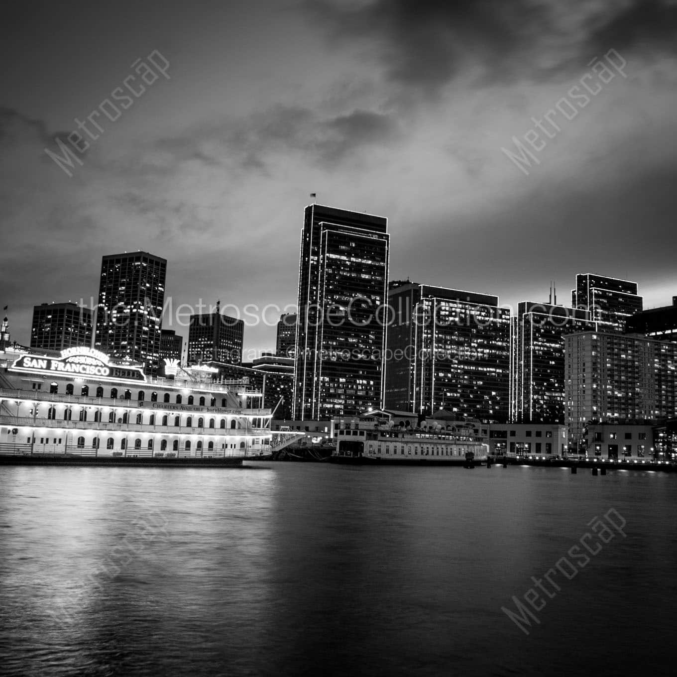 hornblower booze cruise san francisco bay Black & White Office Art