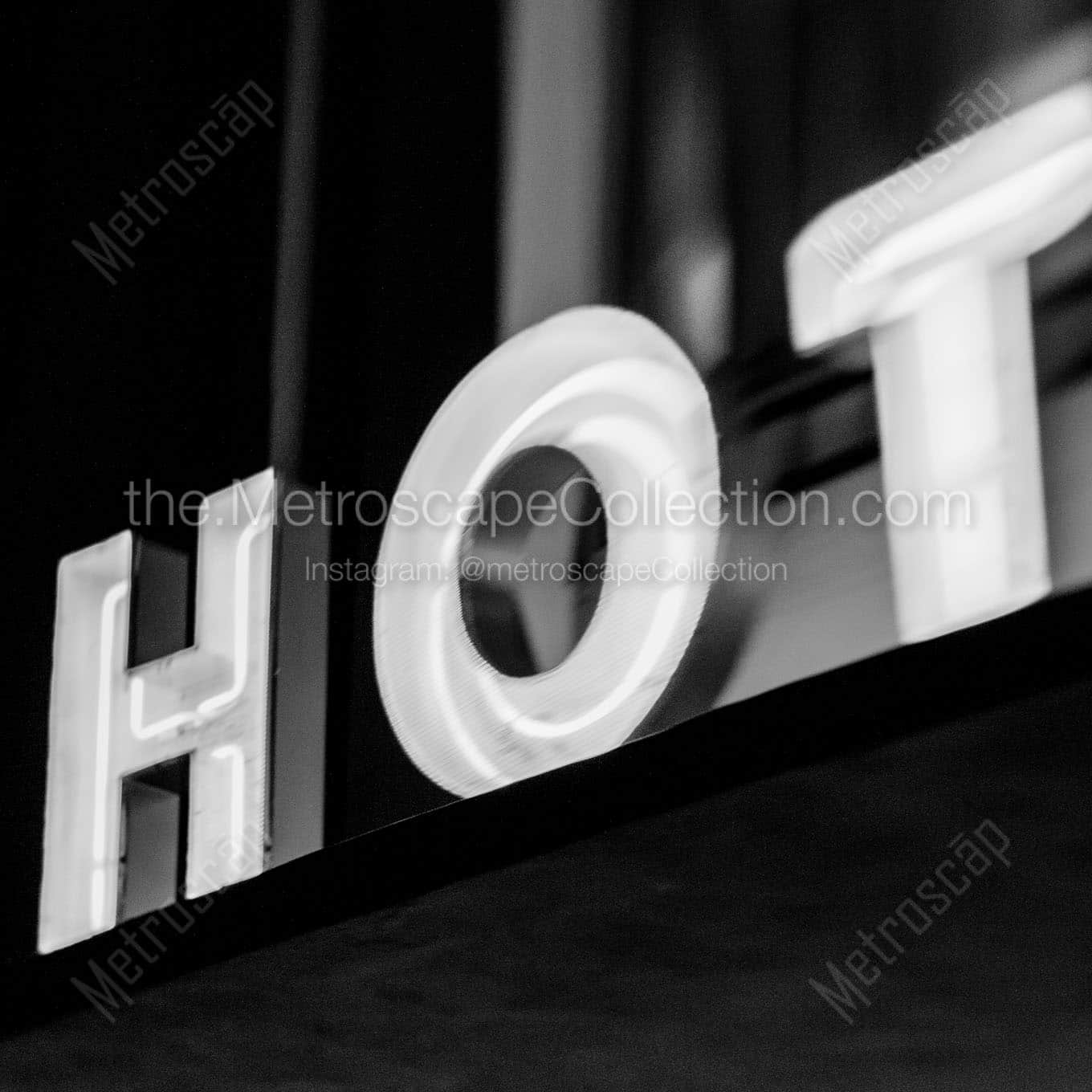 hot neon sign Black & White Office Art