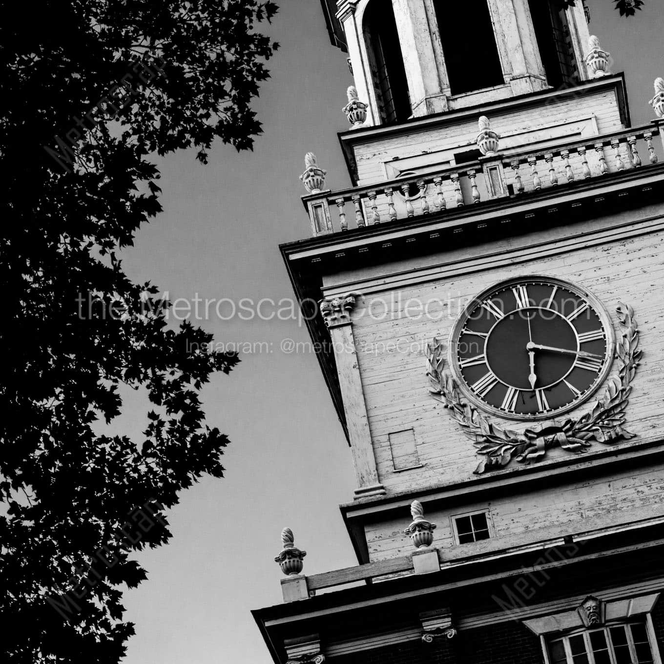 independence hall Black & White Office Art