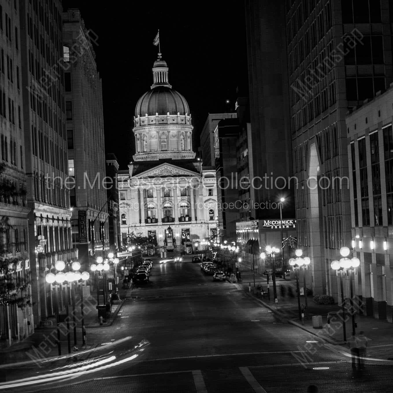 indiana state capitol building Black & White Office Art