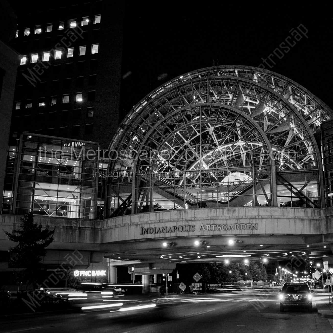 indianapolis artsgarden washington boulevard Black & White Office Art