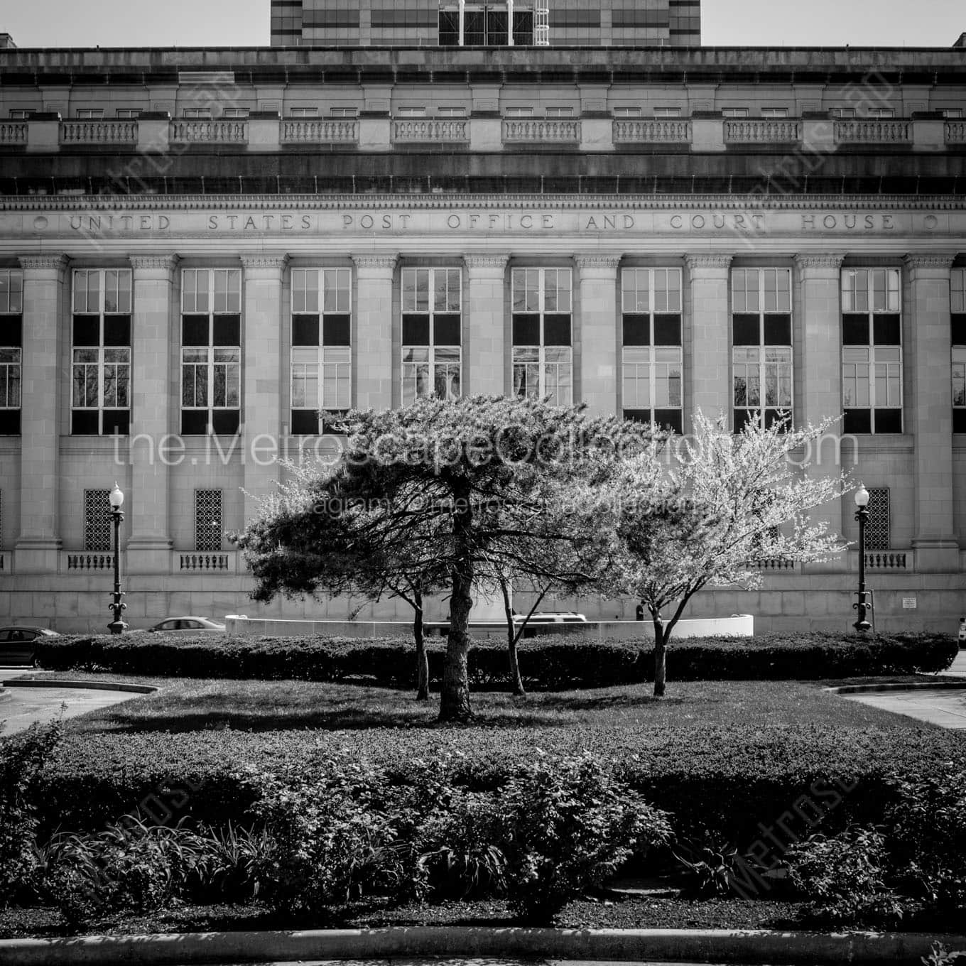 indianapolis main post office court house Black & White Office Art