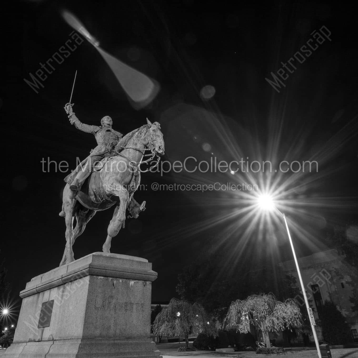 la fayette statue connecticut state capitol building Black & White Office Art