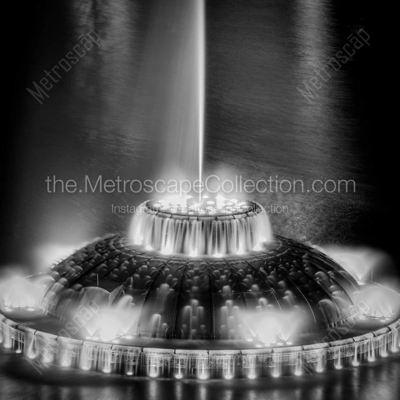 lake eola fountain at night Black & White Office Art