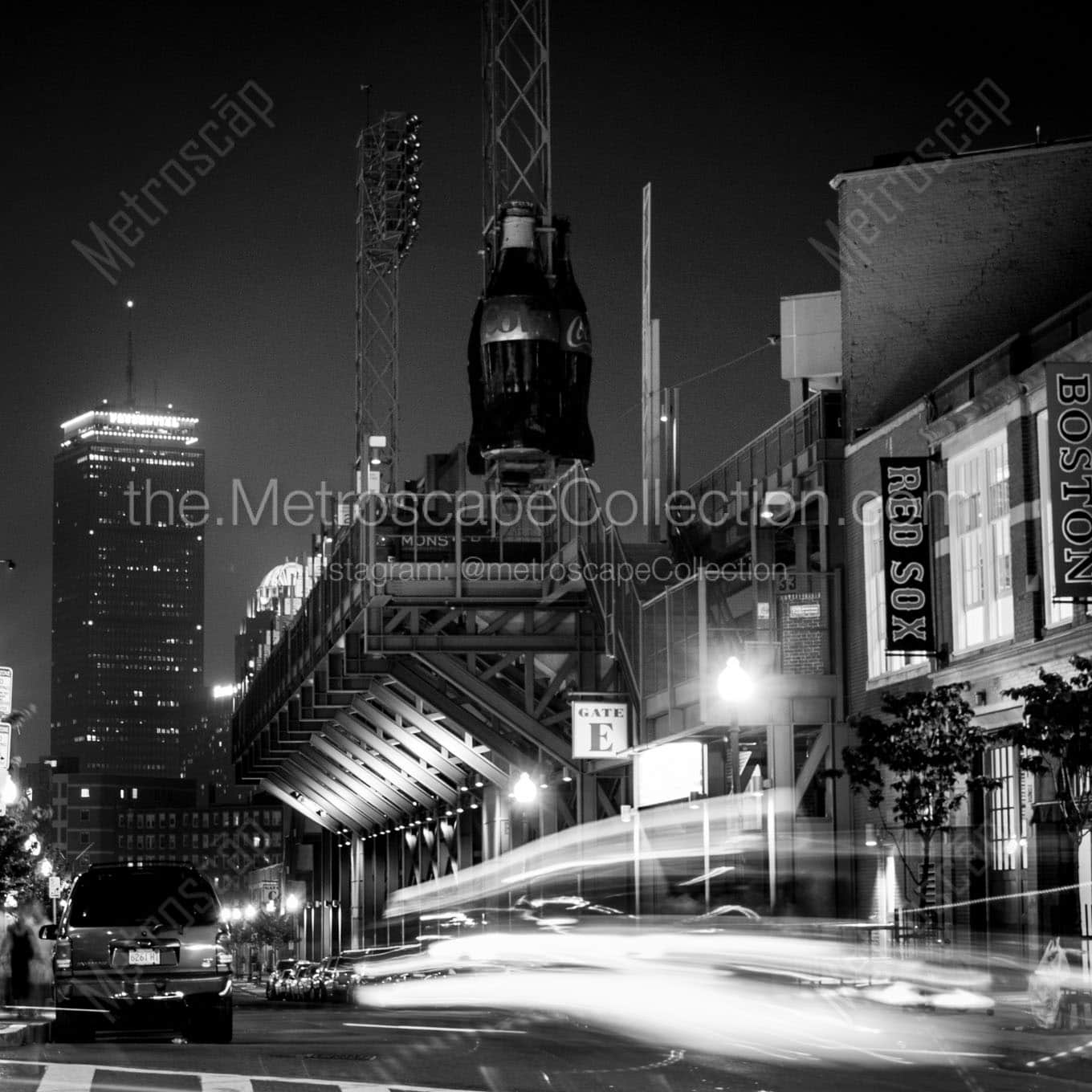 lansdowne and brookline fenway park Black & White Office Art