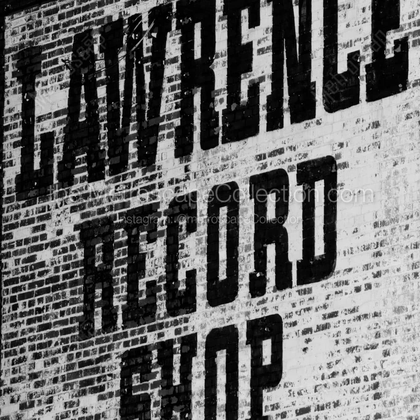 lawrence record shop Black & White Office Art