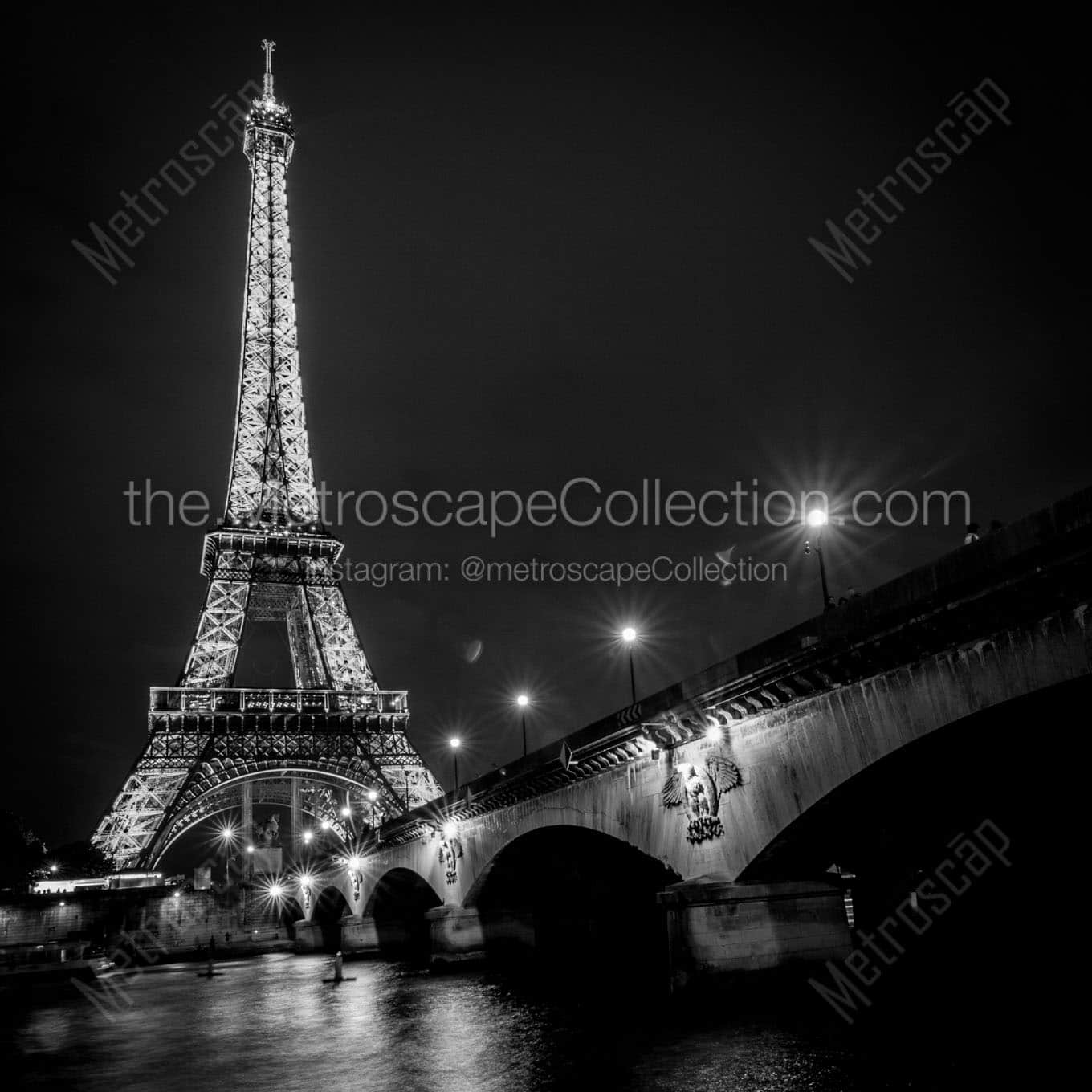 le tour eiffel Black & White Office Art