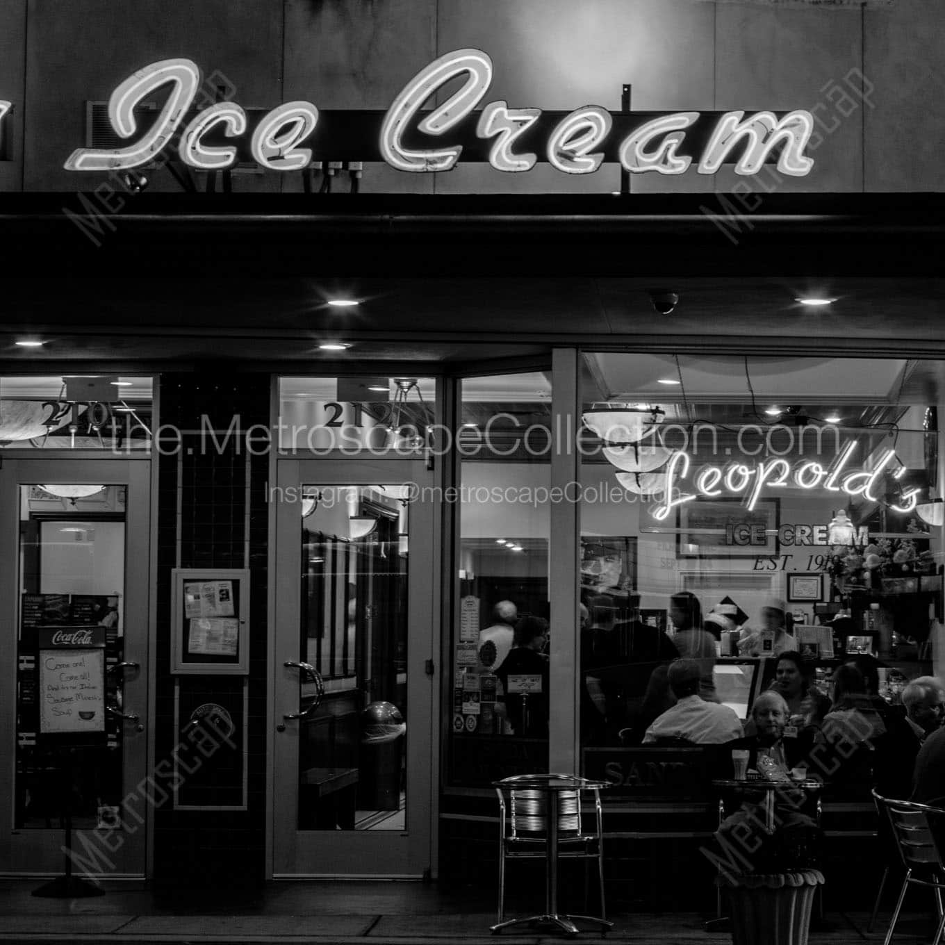 leopolds ice cream on broughton Black & White Office Art