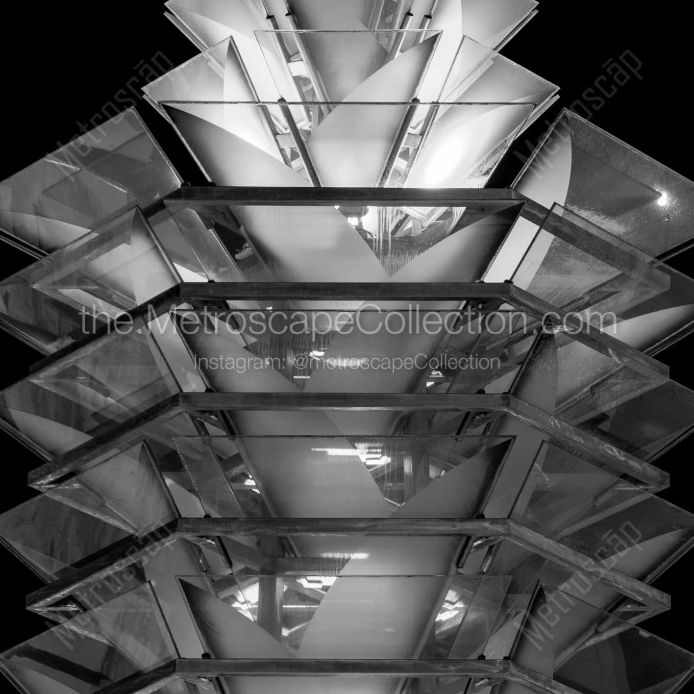 light pillar orlando city hall Black & White Office Art