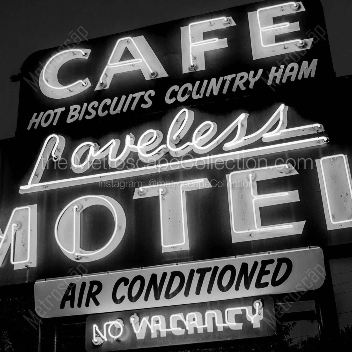 loveless cafe sign Black & White Office Art