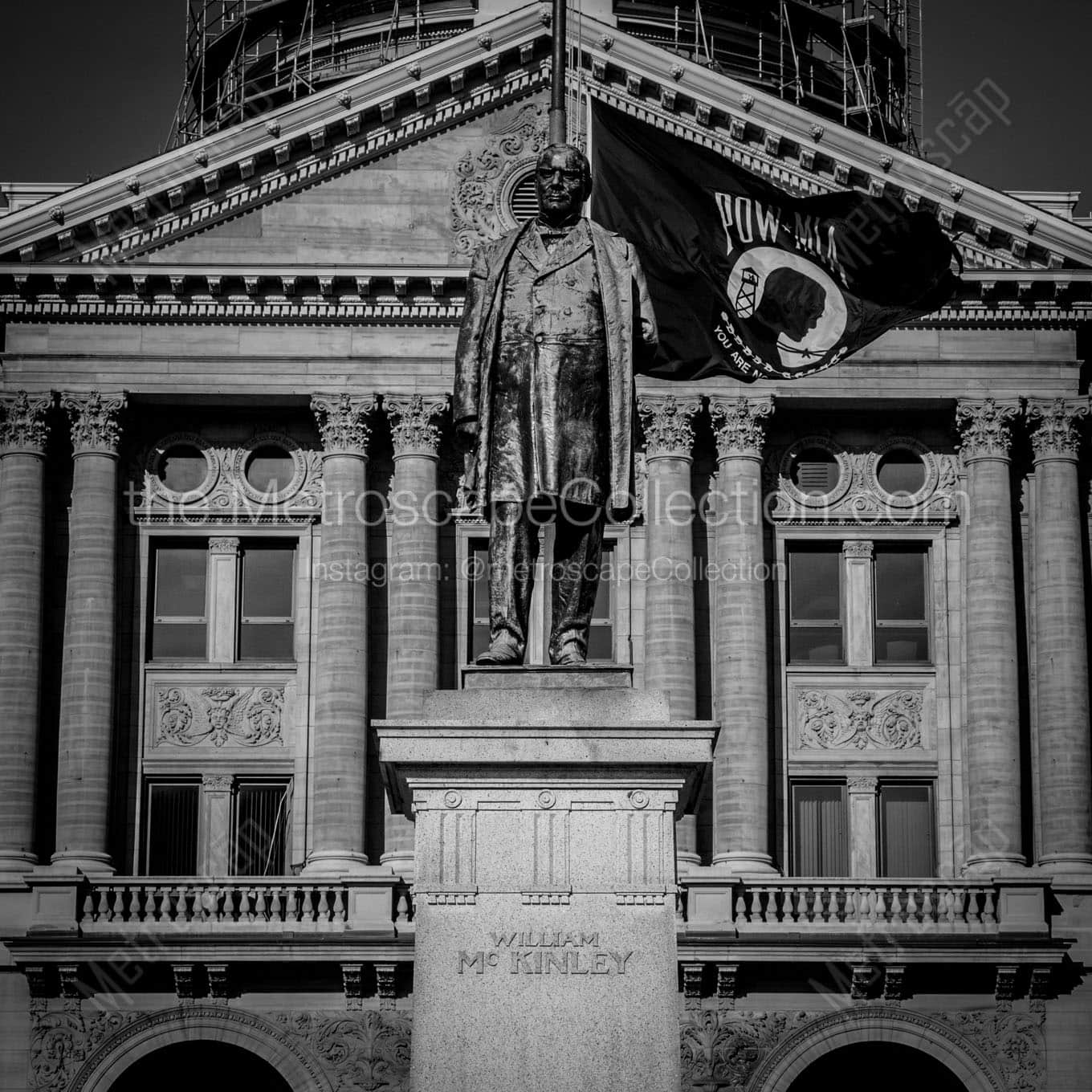 lucas county courthouse mckinley monument Black & White Office Art