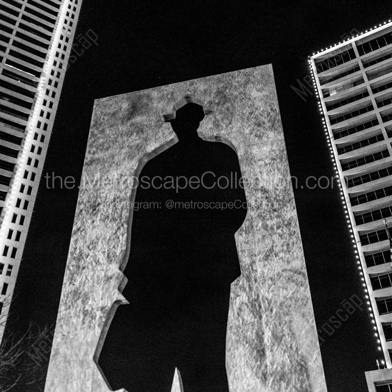 man with briefcase Black & White Office Art