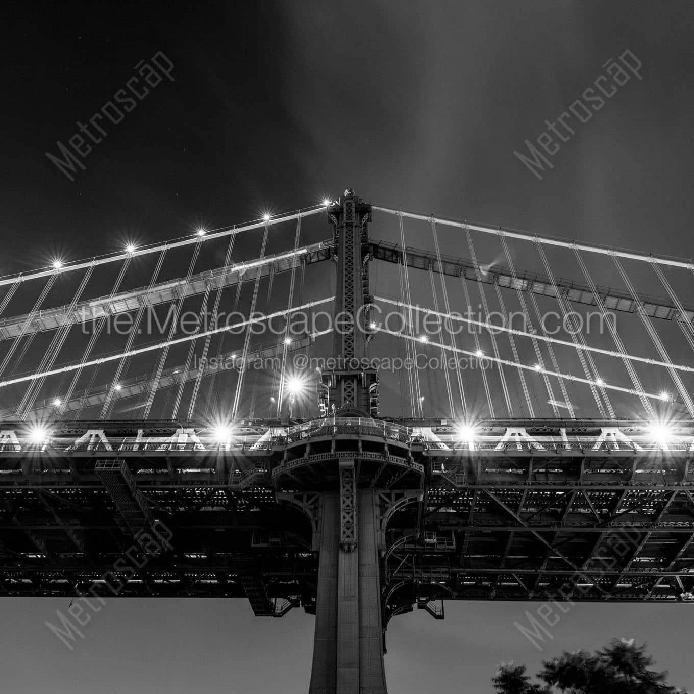 manhattan bridge overpass Black & White Office Art