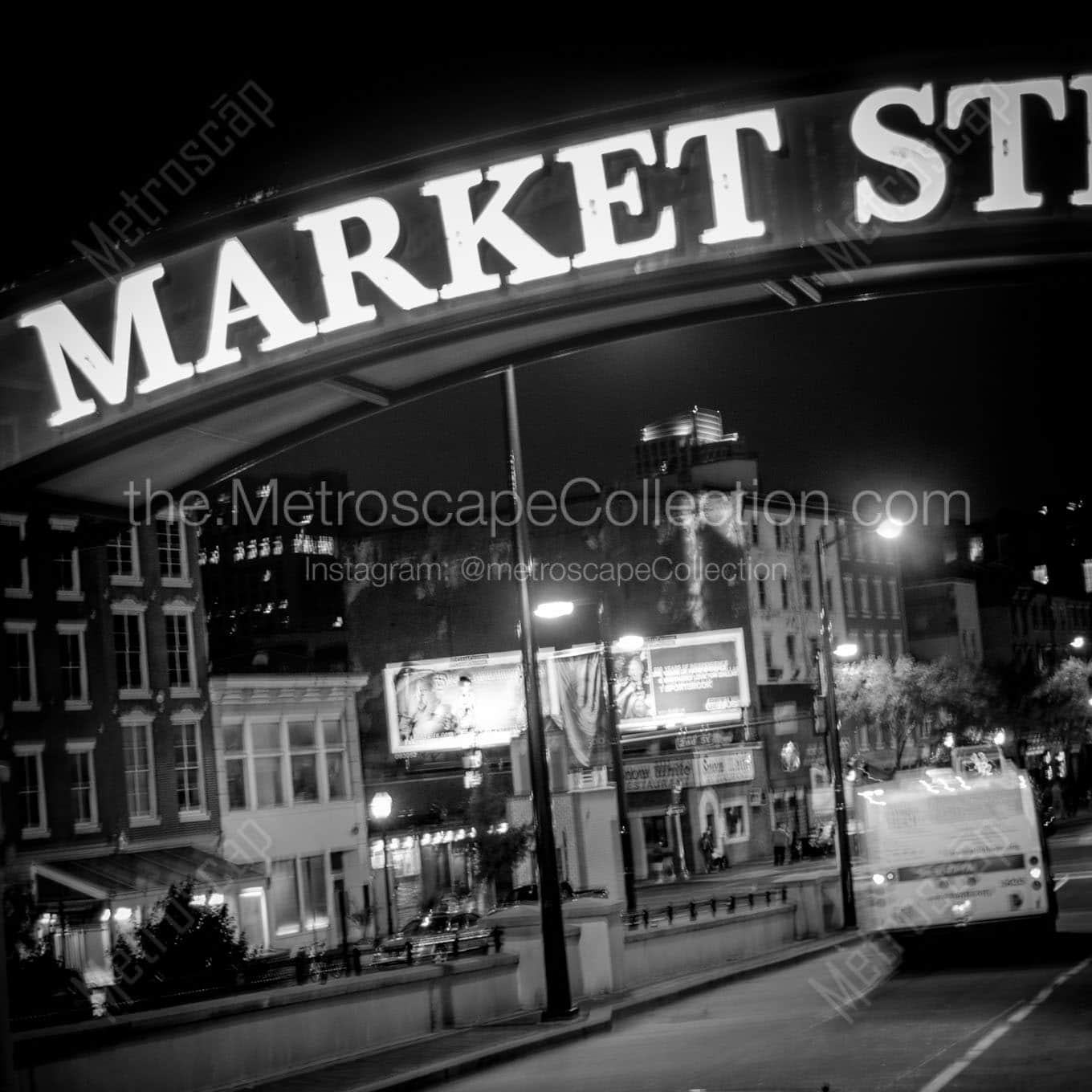 market street sign Black & White Office Art