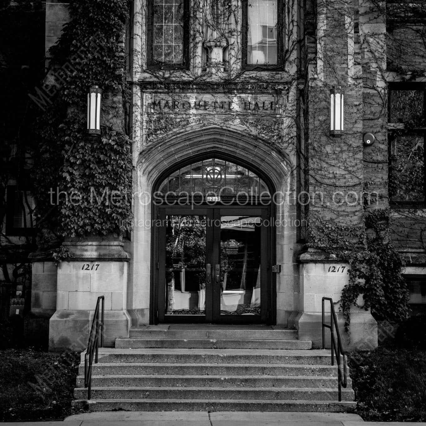 marquette hall 1217 wisconsin ave Black & White Office Art