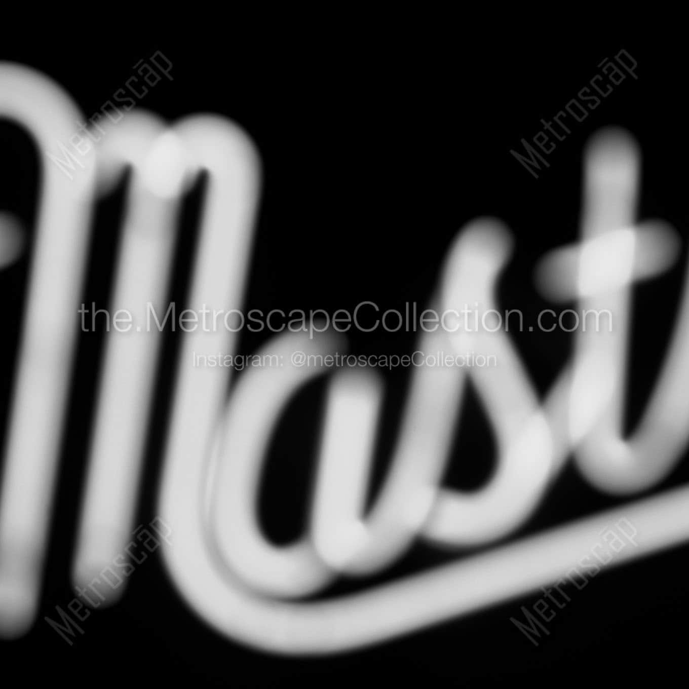 mastrys neon sign Black & White Office Art
