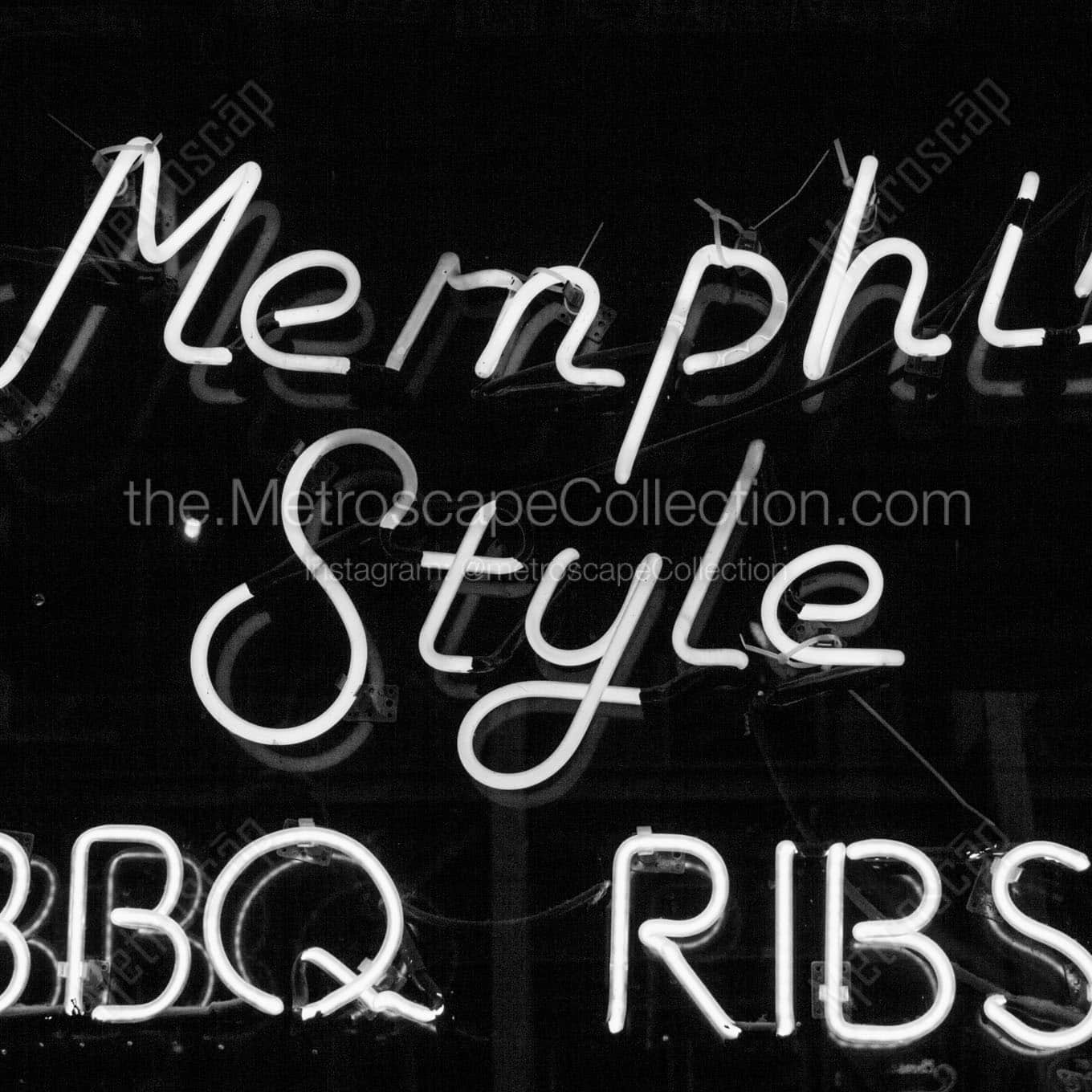 memphis style bbq ribs Black & White Office Art