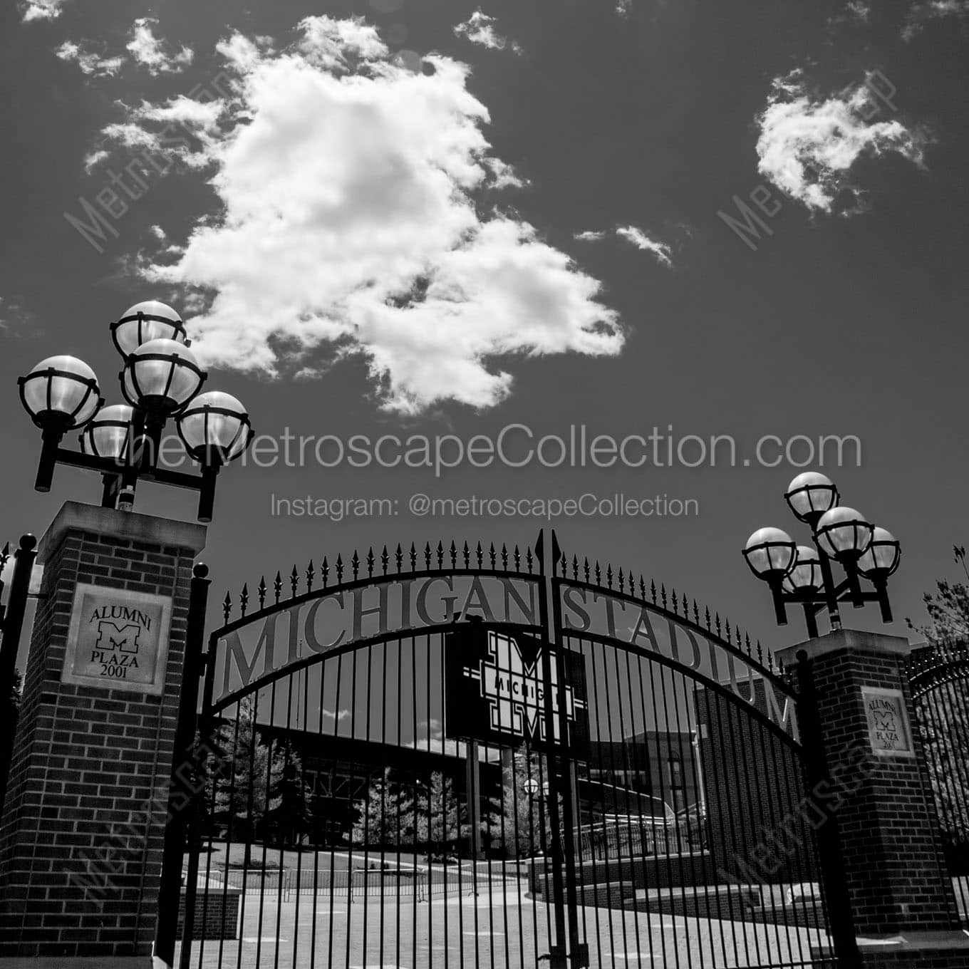 michigan stadium Black & White Office Art