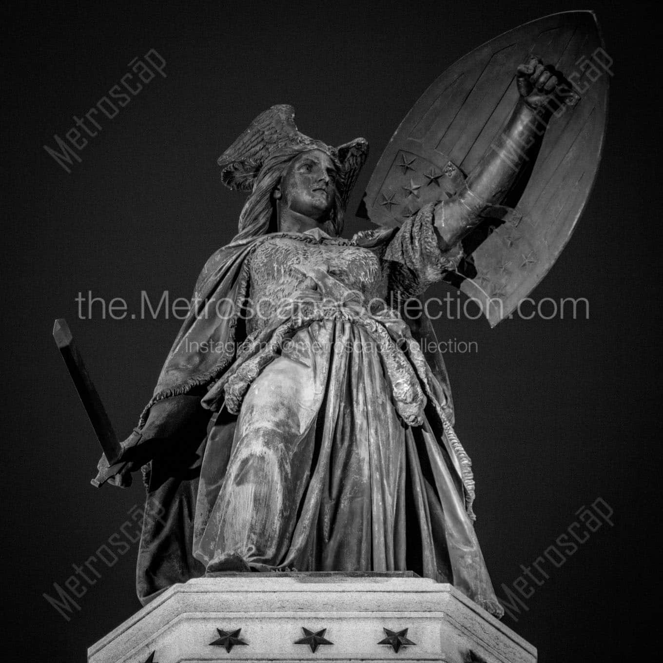 michigania soldiers sailors monument Black & White Office Art