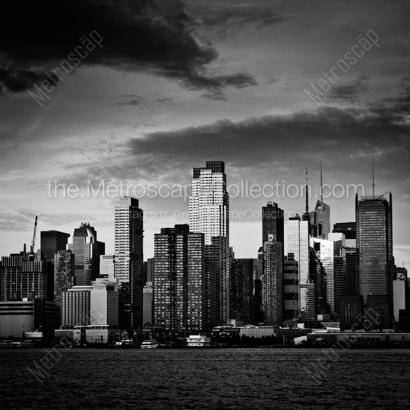 midtown west skyline Black & White Office Art