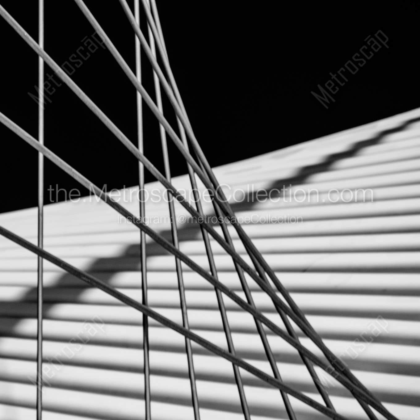 milwaukee art museum support cables Black & White Office Art