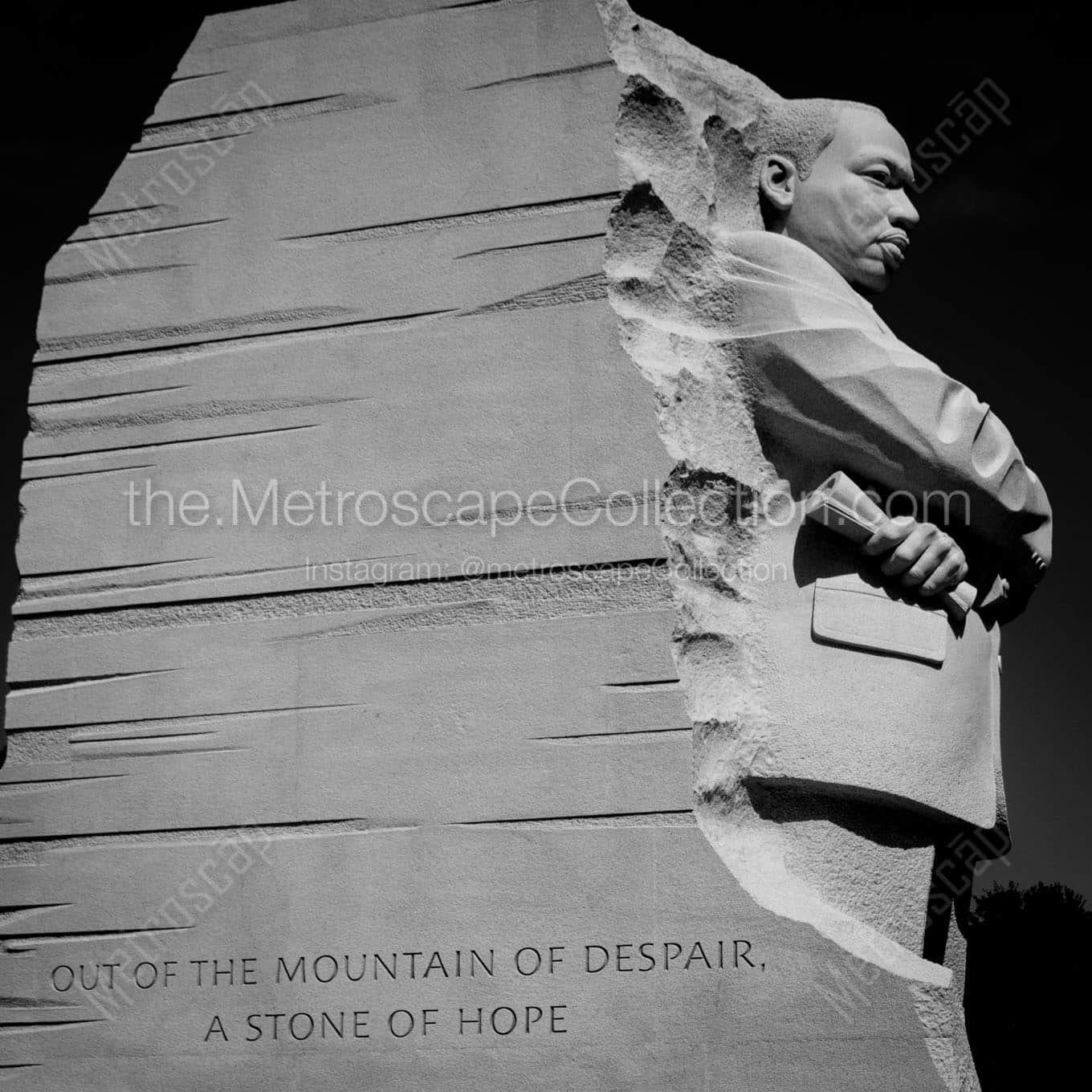 mlk jr memorial dc Black & White Office Art