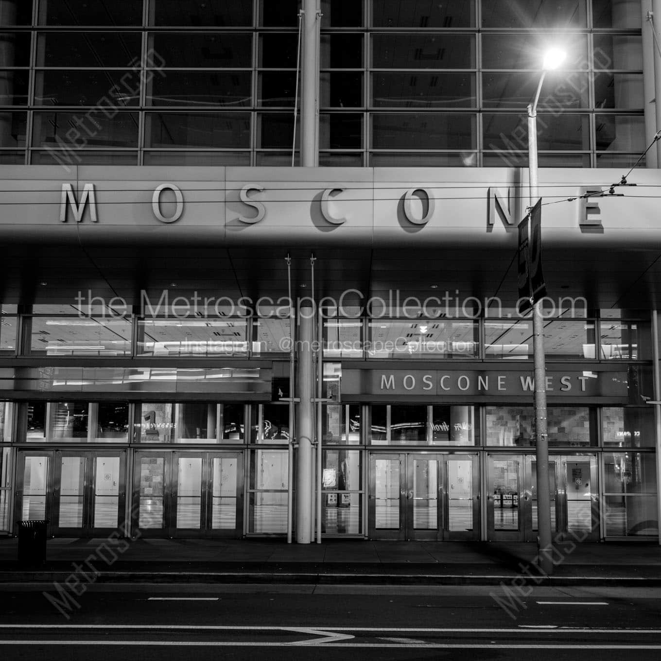 moscone center night Black & White Office Art