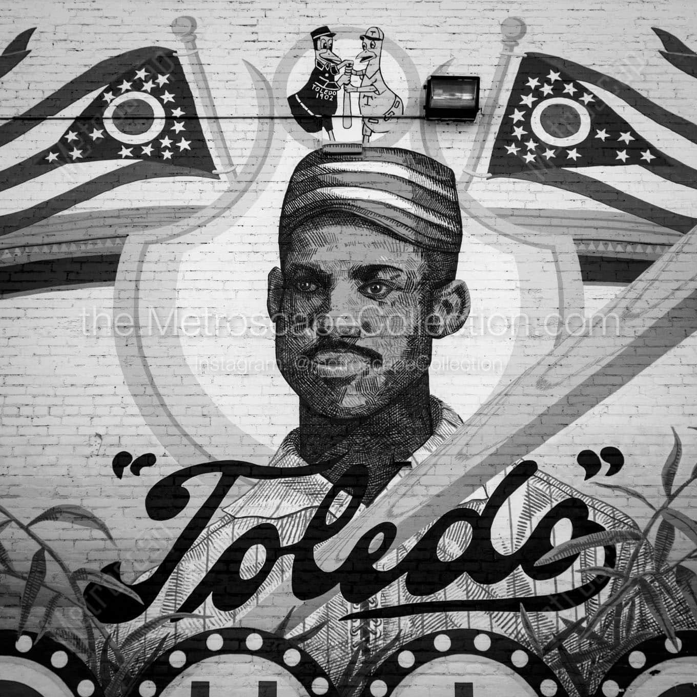 moses fleetwood walker mural Black & White Office Art