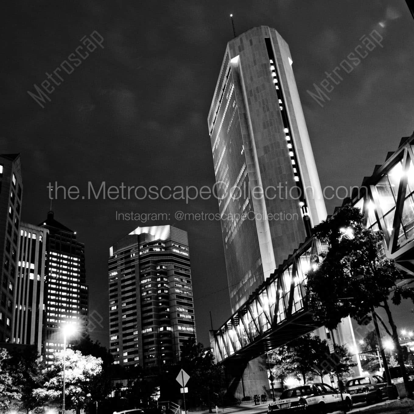 nationwide insurance campus downtown columbus Black & White Office Art