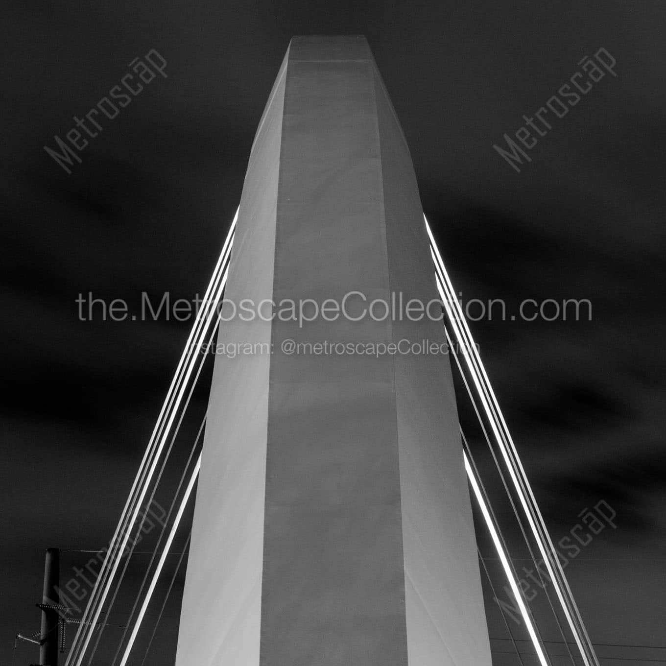 neil smith bridge at night Black & White Office Art