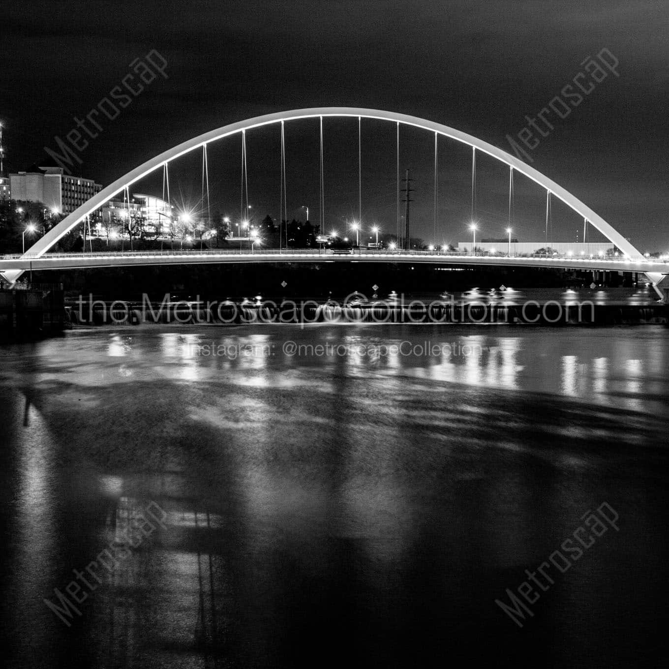 neil smith bridge over des moines river Black & White Office Art