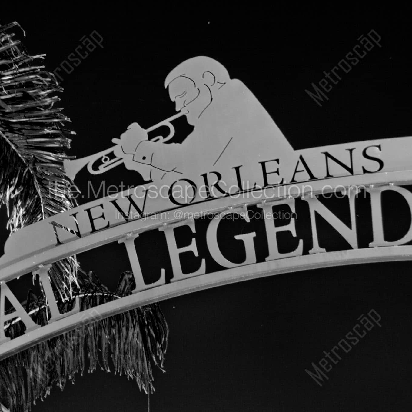 new orleans musical legends park Black & White Office Art