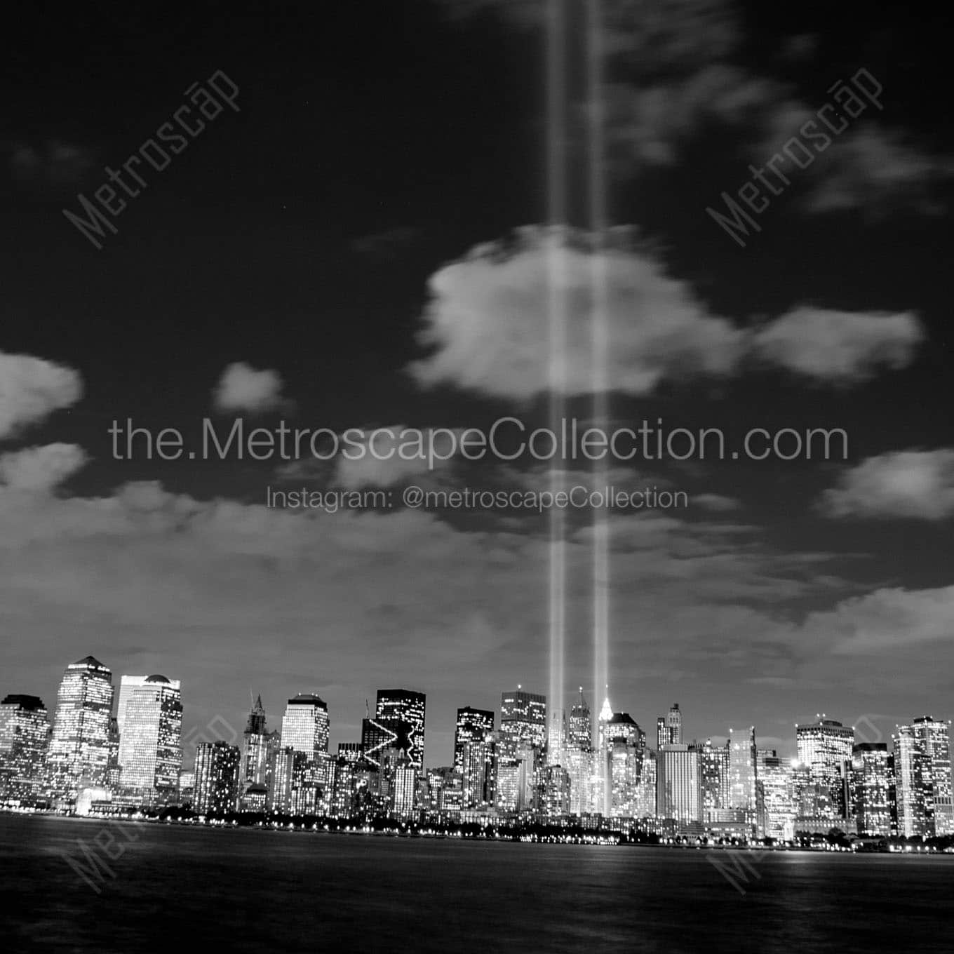 new york city skyline 911 Black & White Office Art
