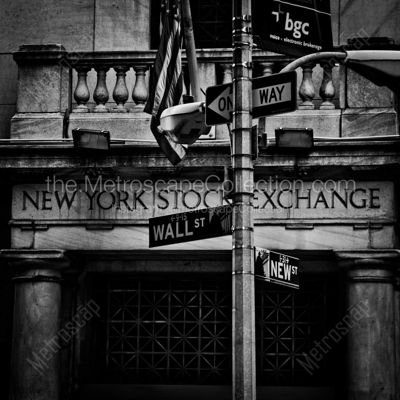 new york stock exchange Black & White Office Art