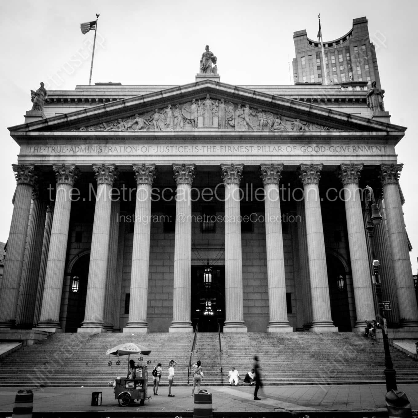 new york supreme court building Black & White Office Art