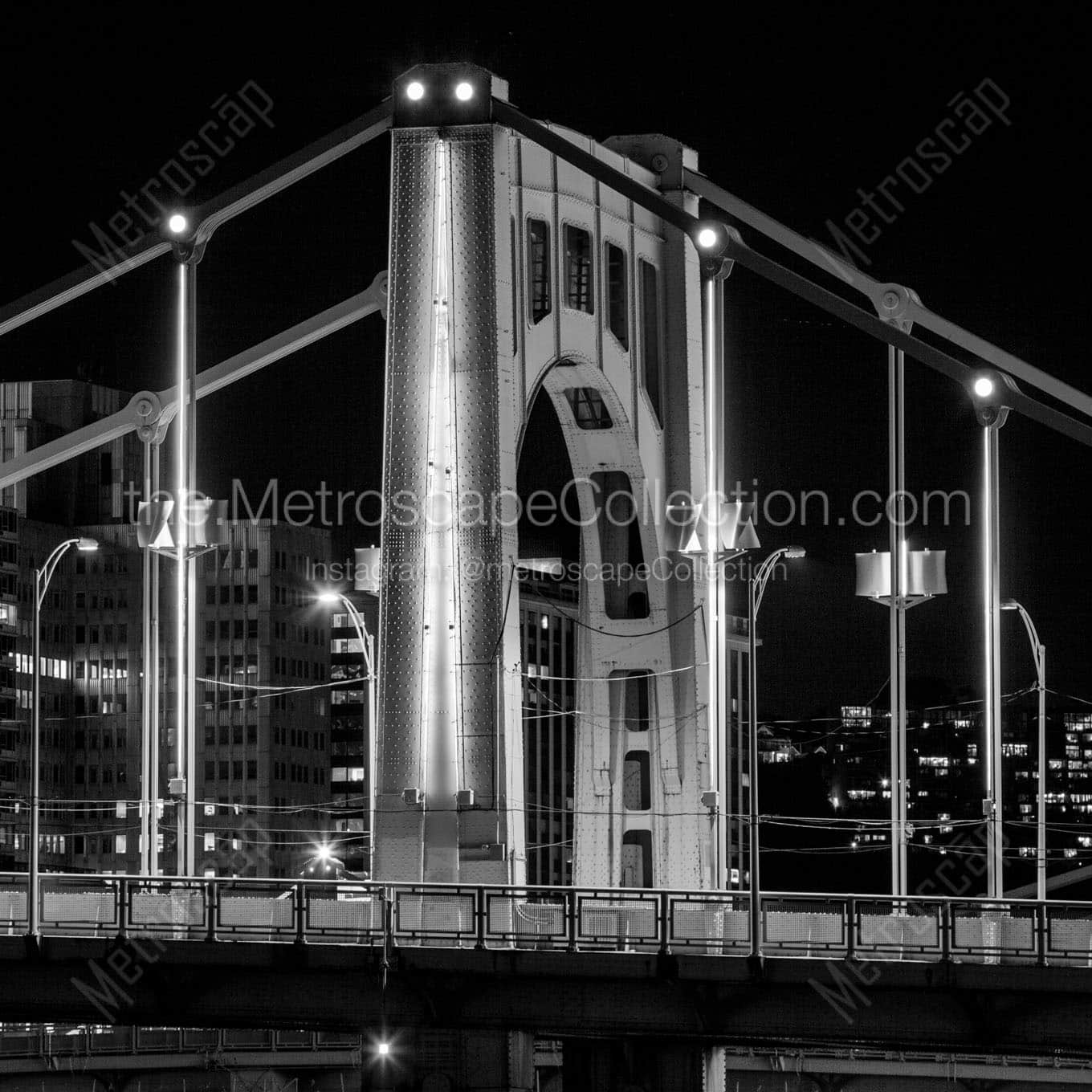 ninth avenue bridge at night Black & White Office Art