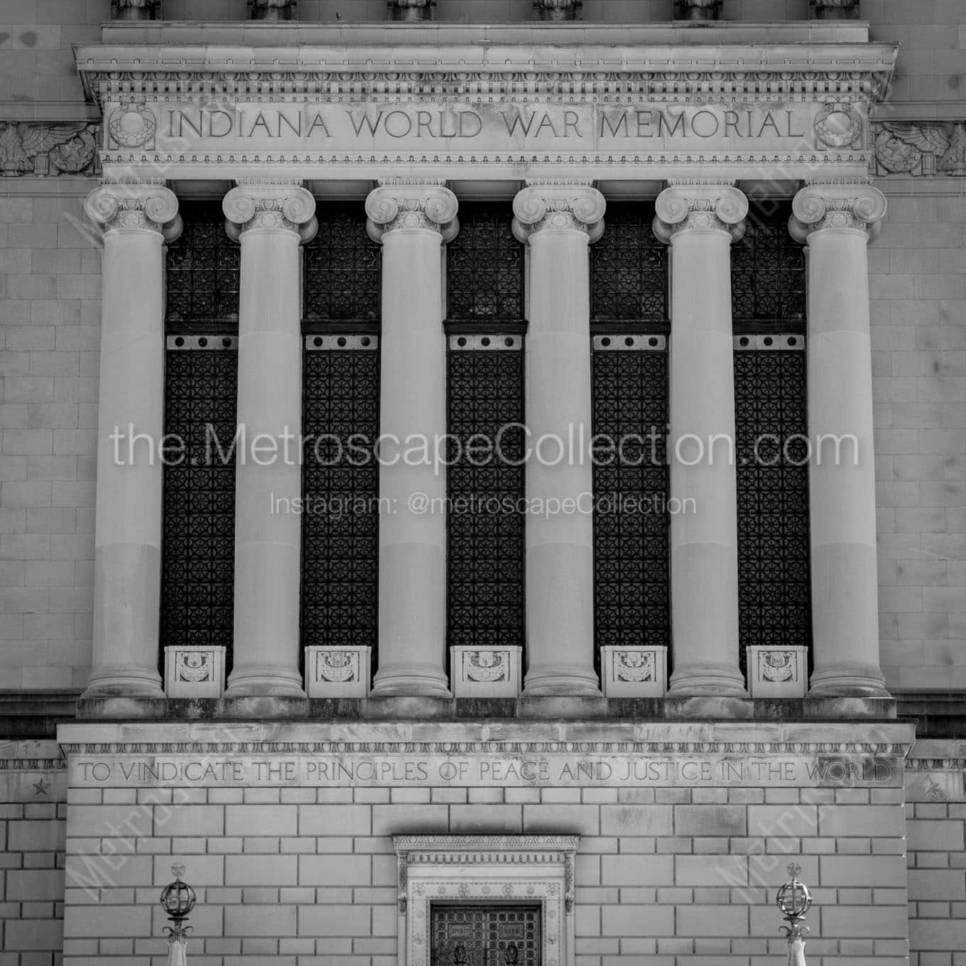 north side indiana world war memorial Black & White Office Art