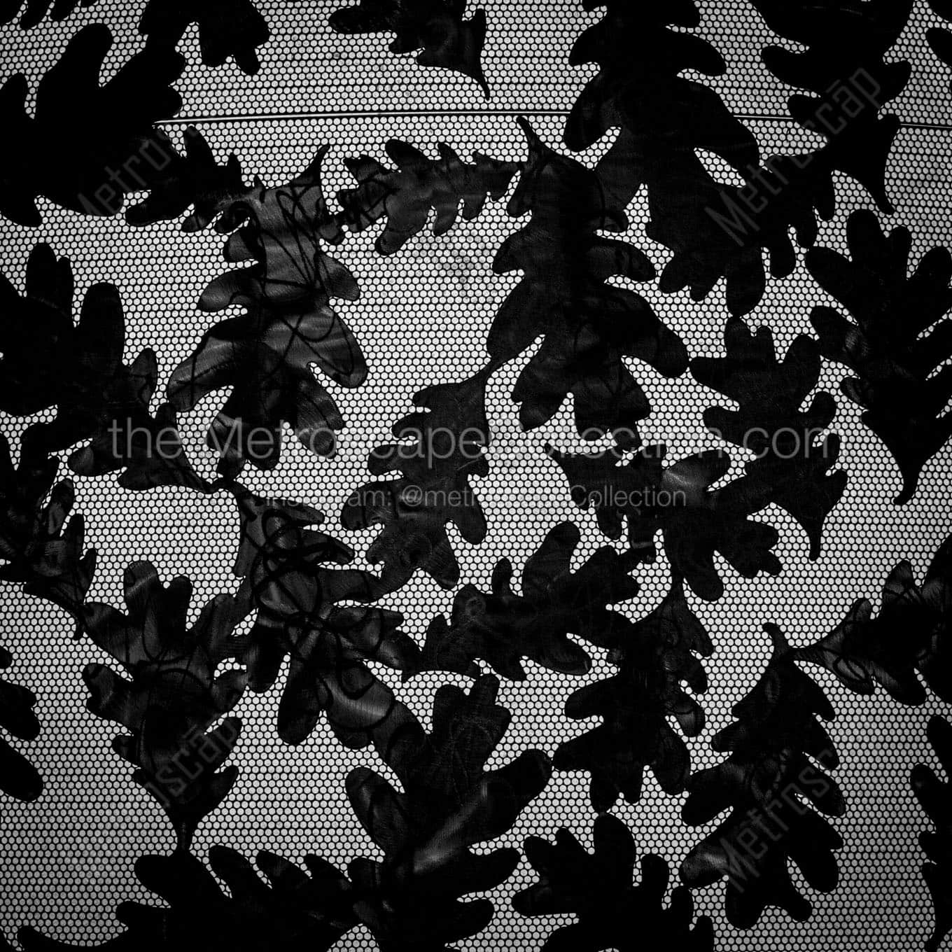 oak leaves light pedestal Black & White Wall Art