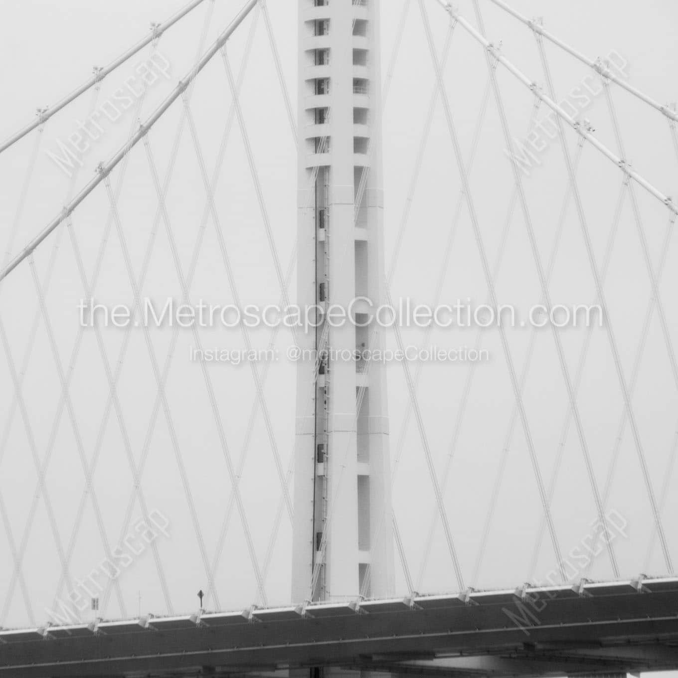 oakland bay bridge mist fog Black & White Office Art