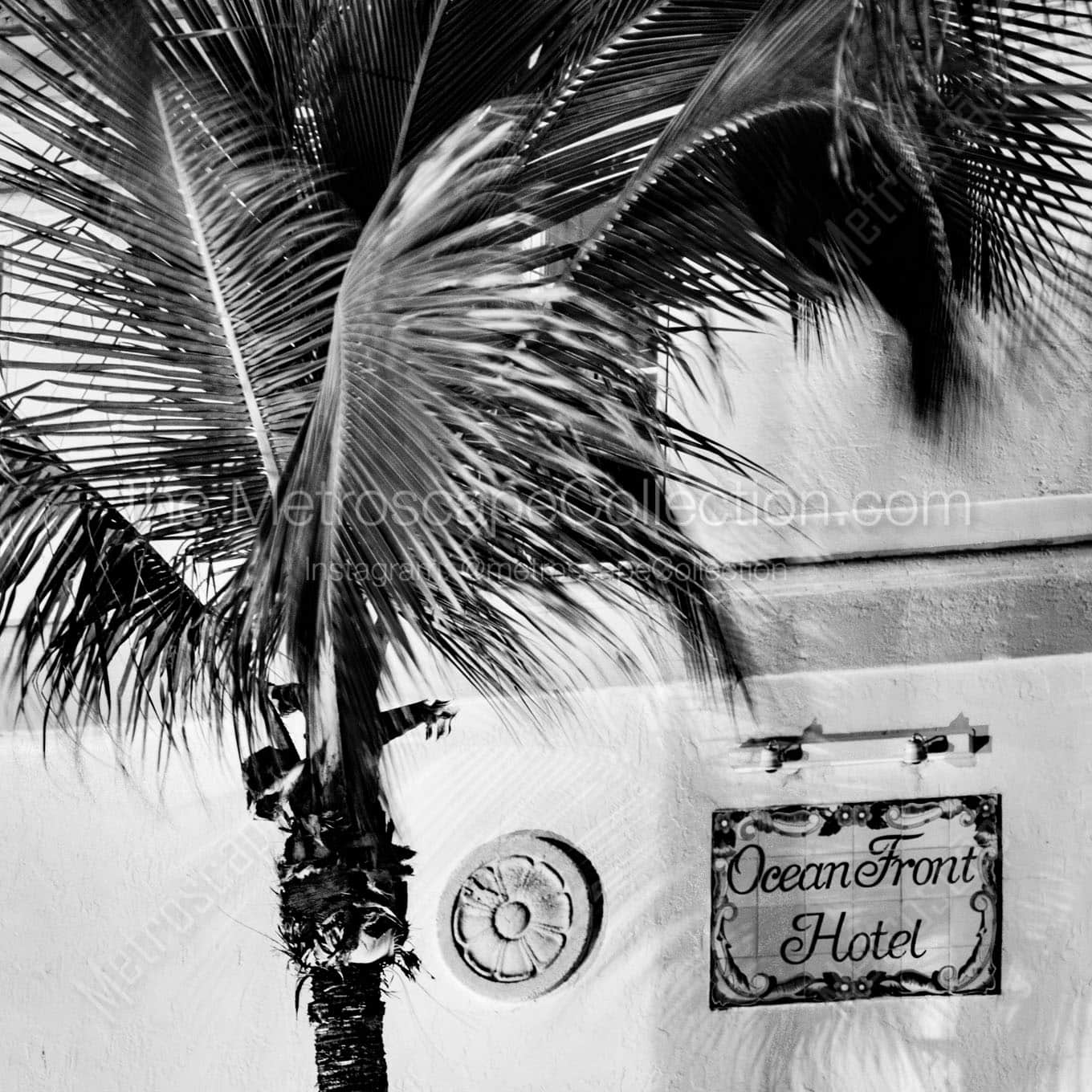 ocean front hotel south beach Black & White Office Art