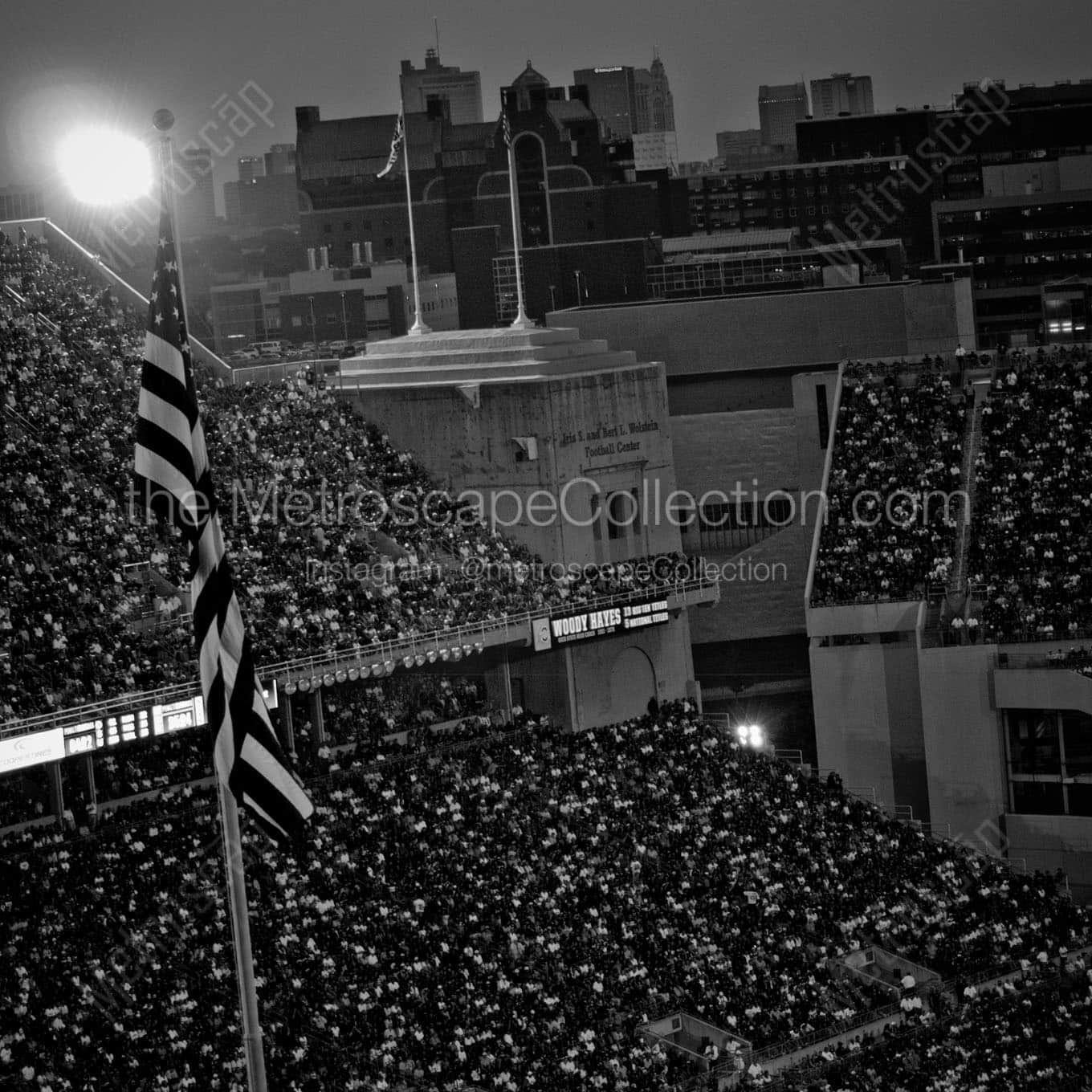 ohio stadium from c deck Black & White Office Art