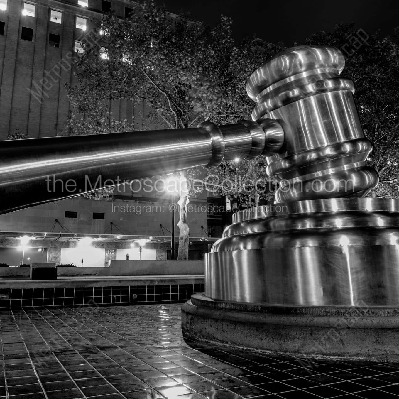 ohio supreme court stainless steel gavel Black & White Office Art