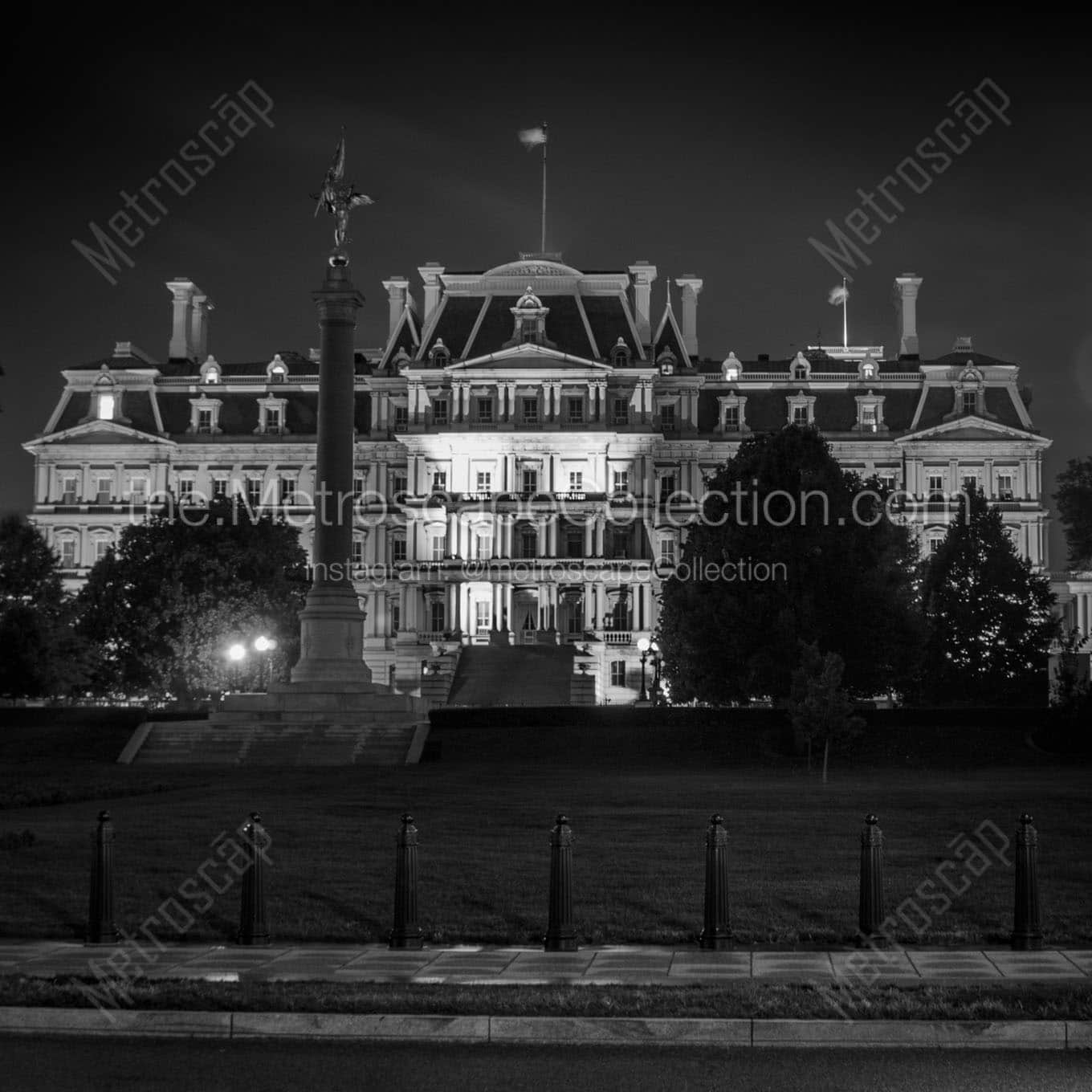 old executive office building Black & White Office Art