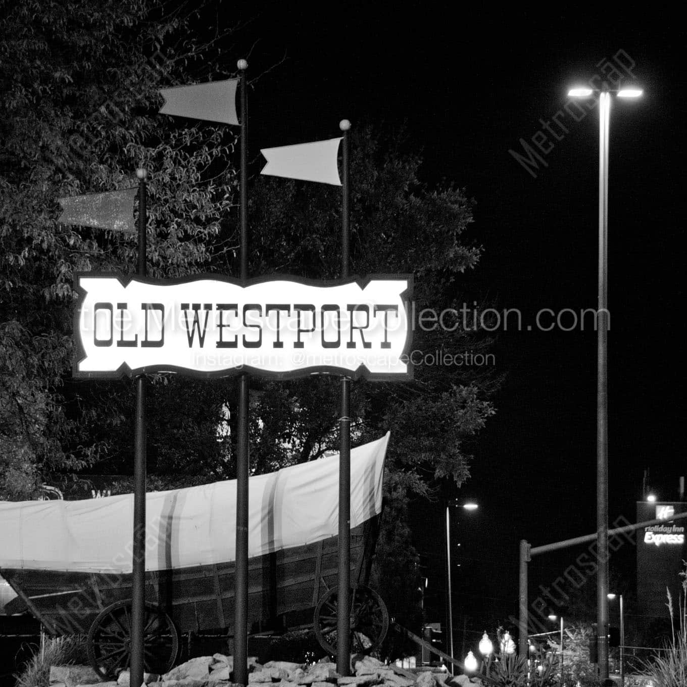 old westport sign Black & White Office Art