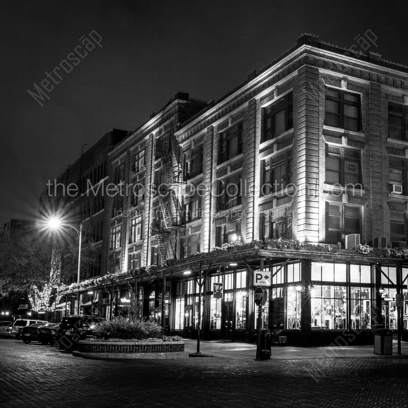 omaha old market Black & White Wall Art