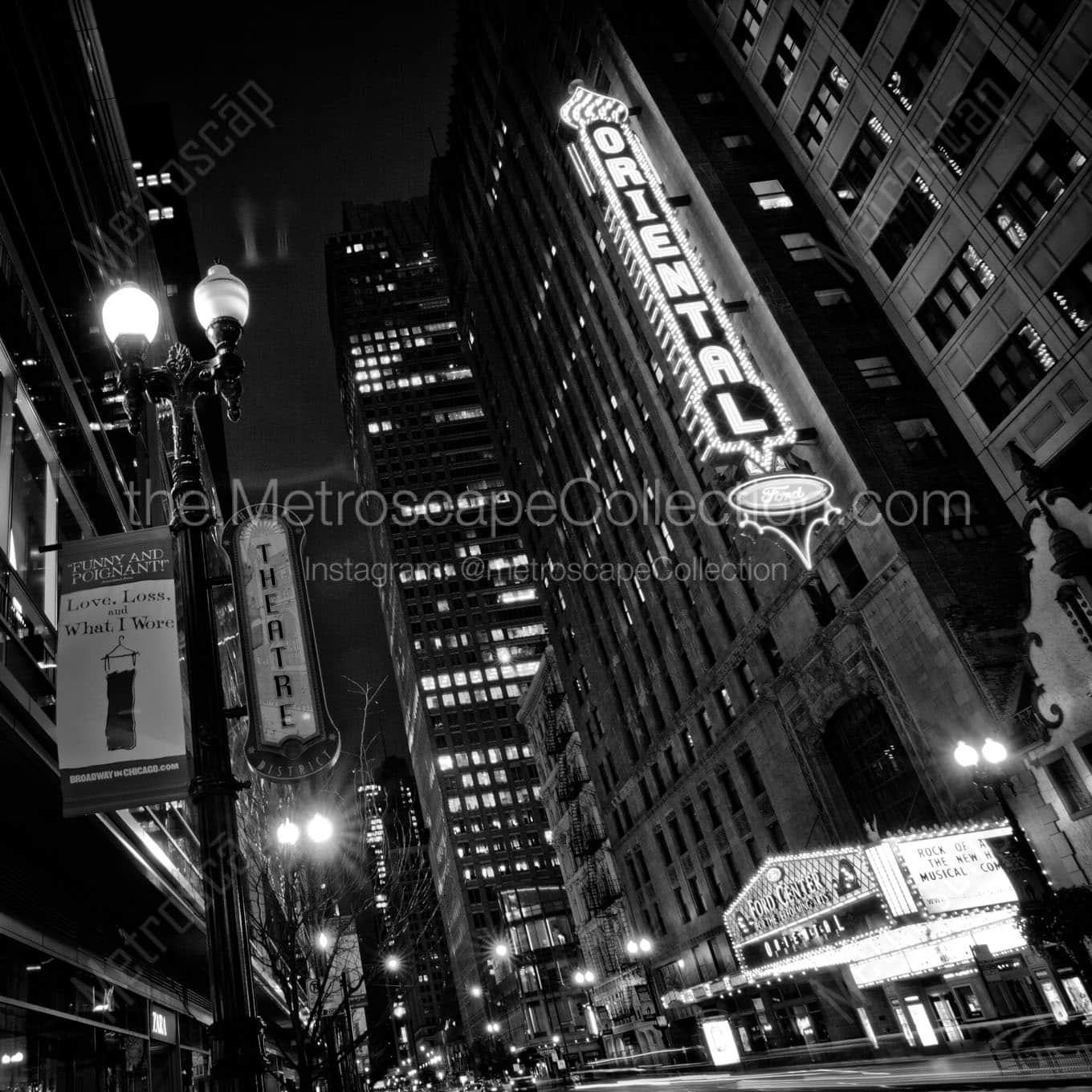 oriental theatre Black & White Office Art