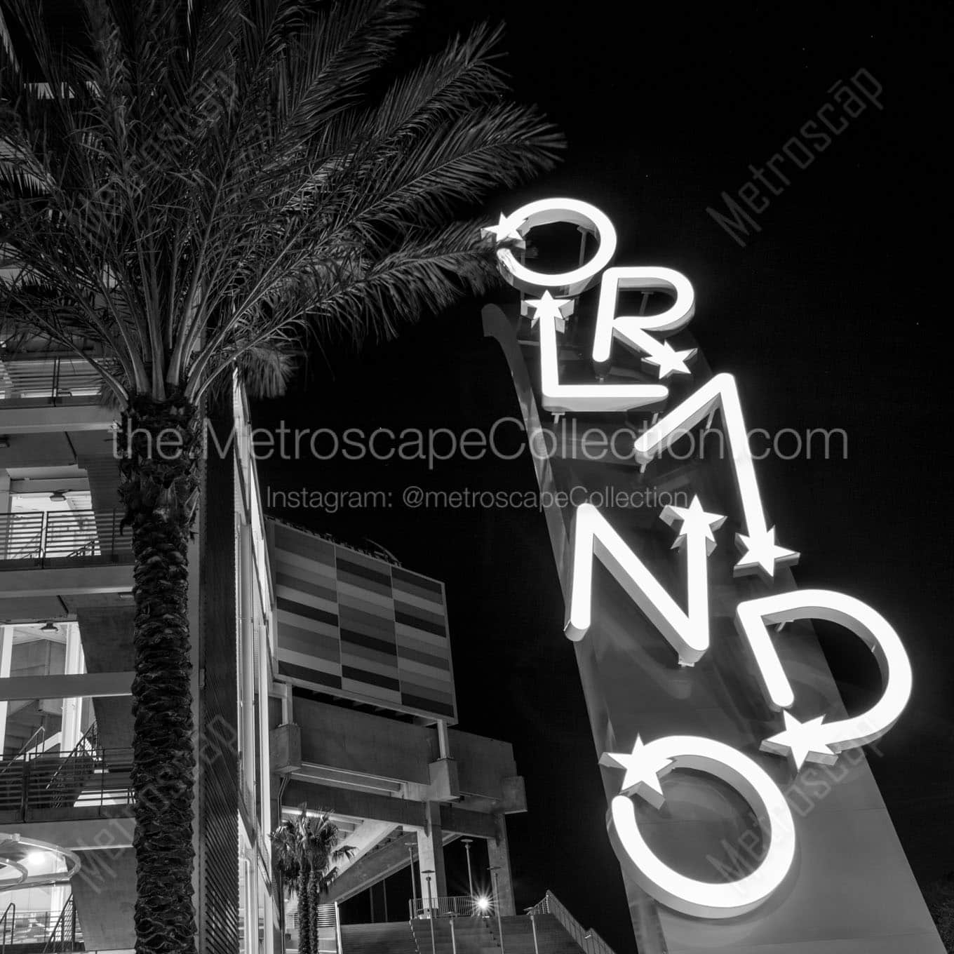 orlando sign at florida citrus bowl Black & White Office Art