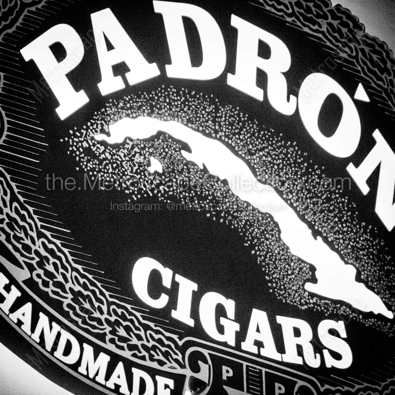 padron handmade cigars Black & White Office Art