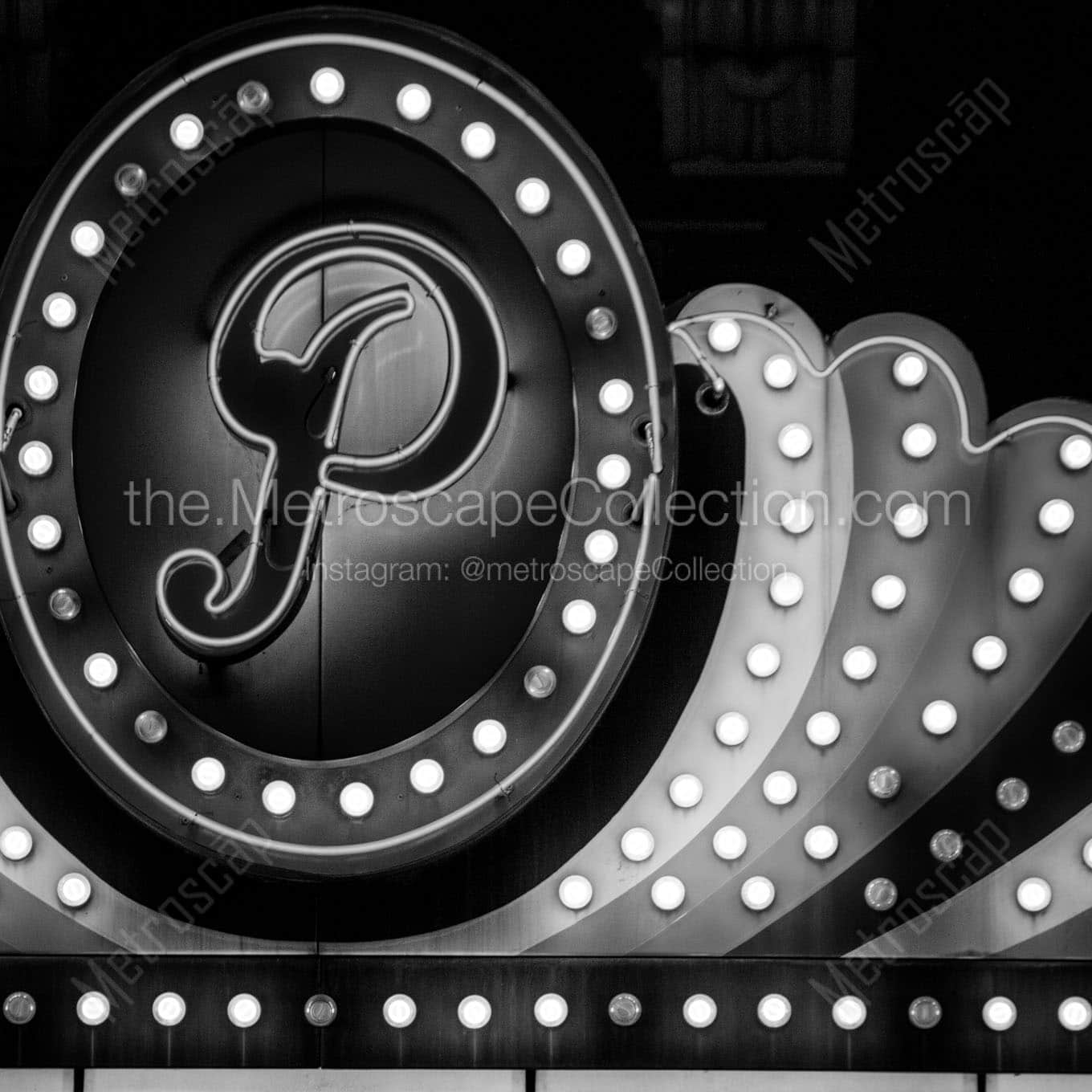 paramount theater sign Black & White Office Art