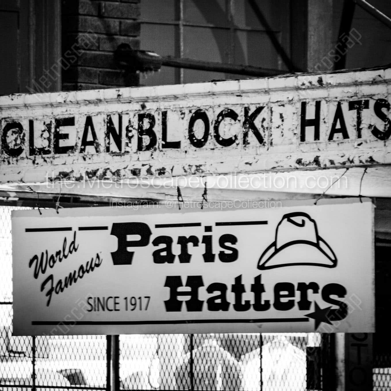 paris hatters Black & White Office Art